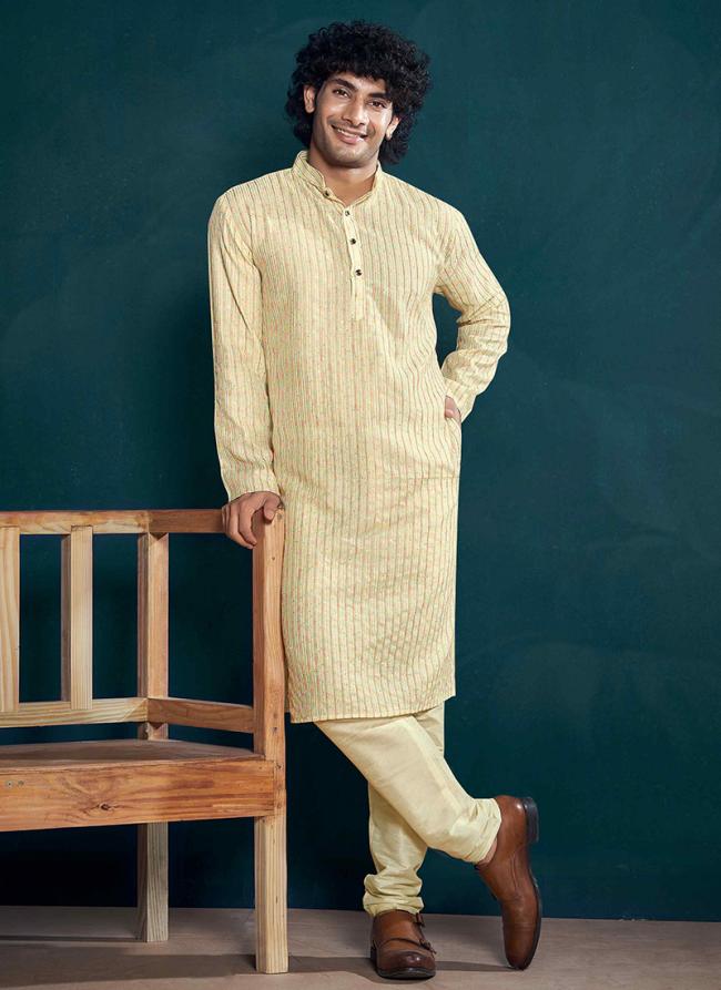 Viscose Off White Eid Wear Embroidery Work Readymade Kurta Pajama